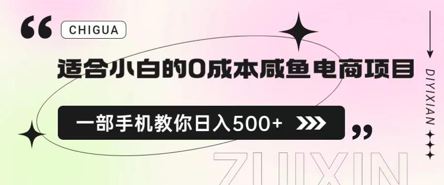 适合小白的0成本闲鱼电商项目，一部手机，教你如何日入500+的保姆级教程【揭秘】-氢气球网创资源库