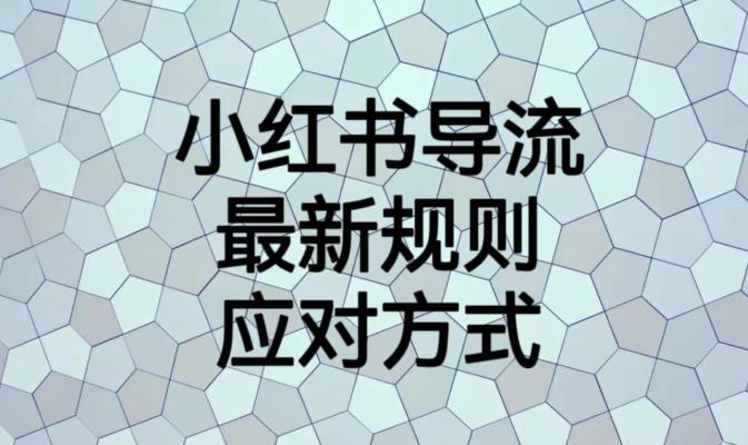 小红书导流最新规则应对方式【揭秘】-氢气球网创资源库