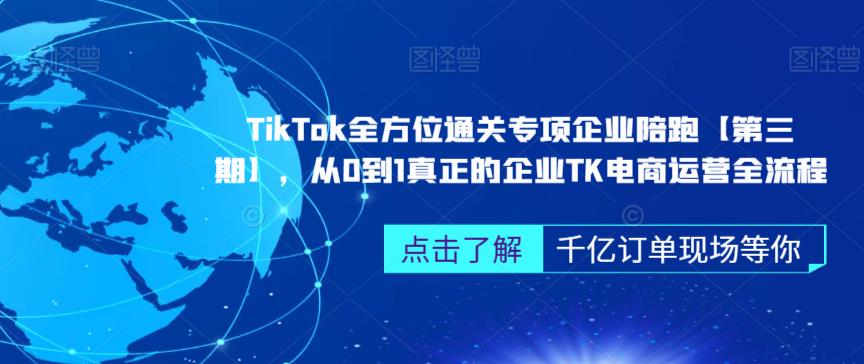 ‎TikTok全方位通关专项企业陪跑【第三期】，从0到1真正的企业TK电商运营全流程-氢气球网创资源库