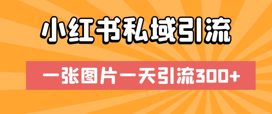 小红书私域引流，一张图片一天引流300+【揭秘】-氢气球网创资源库