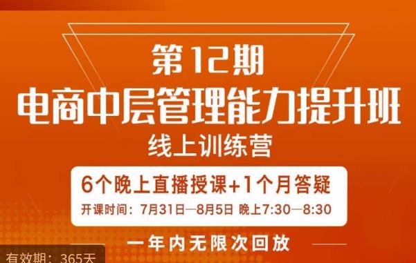 陈少珊·电商中层管理能力提升班，学习对象-电商公司各个岗位的主管，20人人以内的电商公司老板-氢气球网创资源库