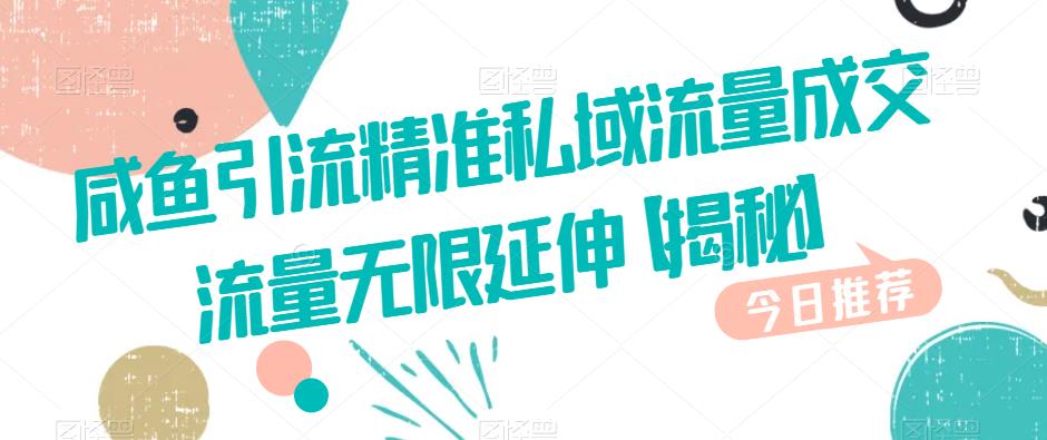 咸鱼引流精准私域流量成交流量无限延伸【揭秘】-氢气球网创资源库