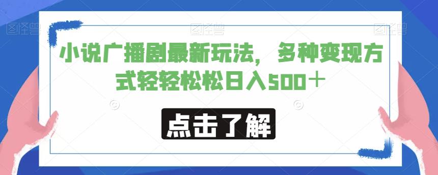 小说广播剧最新玩法，多种变现方式轻轻松松日入500＋【揭秘】-氢气球网创资源库
