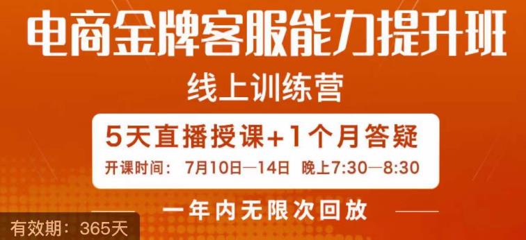 电商金牌客服能力提升班，提升客服能力是你店铺业绩的关键要素-氢气球网创资源库