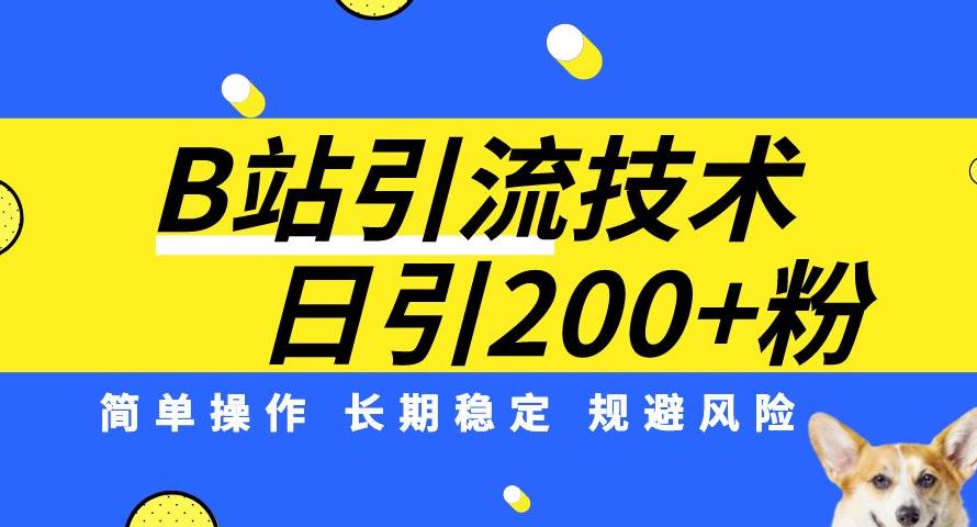 B站引流技术：每天引流200精准粉，简单操作，长期稳定，规避风险-氢气球网创资源库