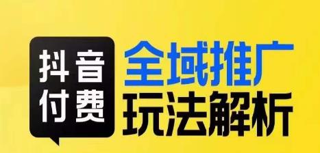 抖音付费全域推广玩法解析，抓住平台红利，小付费撬动大流量-氢气球网创资源库