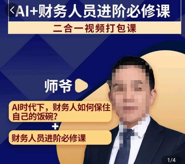 AI+财务人员进阶必修课二合一视频打包课，财务人员进阶必修课-氢气球网创资源库