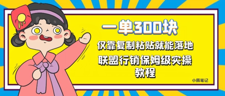 一单轻松300元，仅靠复制粘贴，每天操作一个小时，联盟行销保姆级出单教程，正规长久稳定副业【揭秘】-氢气球网创资源库