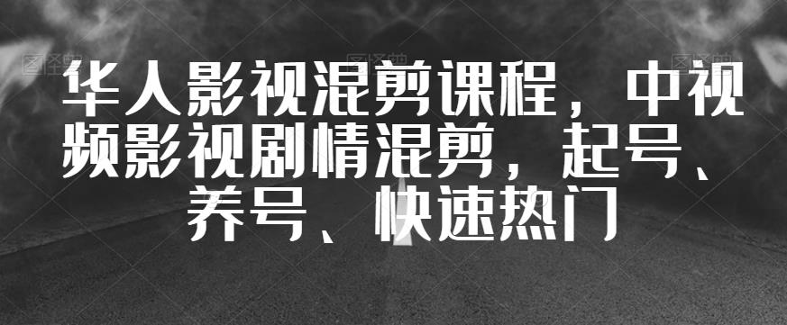 华人影视混剪课程，中视频影视剧情混剪，起号、养号、快速热门-氢气球网创资源库