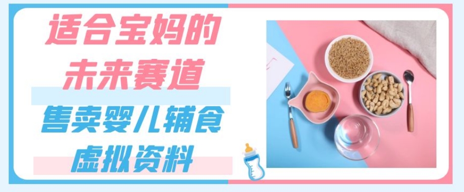 适合宝妈的未来赛道，售卖婴儿辅食虚拟资料，一份9.9-69.9元闭眼赚钱-氢气球网创资源库