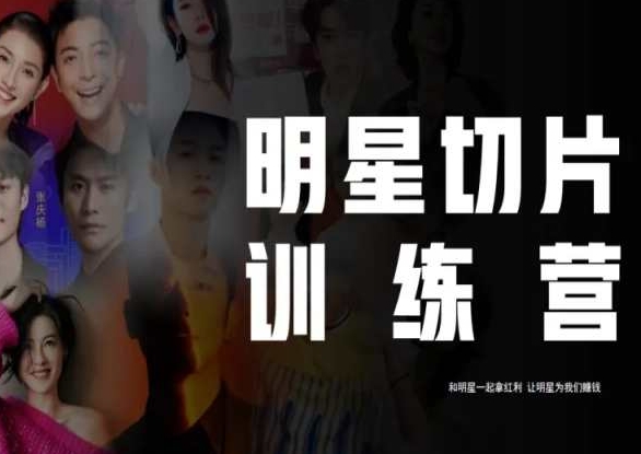 王子·明星切片线上训练营（2023），和明星一起拿红利，让明星为我们赚钱-氢气球网创资源库