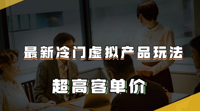 最新冷门虚拟产品玩法，超高客单价，月入2-3万＋【揭秘】-氢气球网创资源库