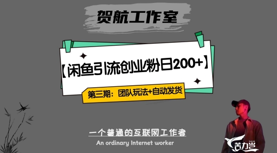 第三期：暴力引流，无脑搬运，闲鱼创业粉引流一天200+，更新全自动发货的团队闭环模式【揭秘】-氢气球网创资源库