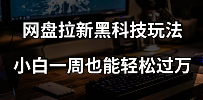 网盘拉新黑科技玩法，小白一周也能轻松过万【全套视频教程+黑科技】【揭秘】-氢气球网创资源库