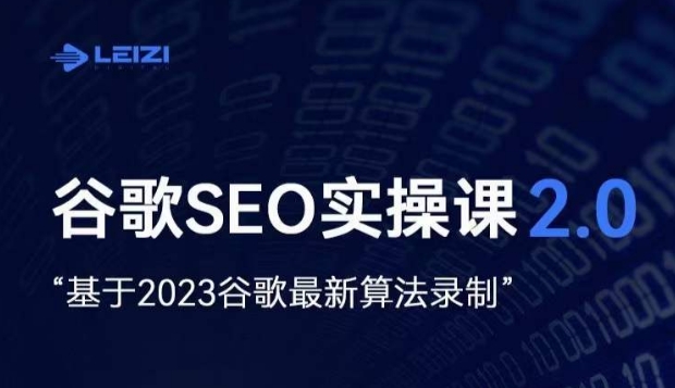 雷子·谷歌SEO 2.0实战课，独立站询盘自由必备，基于2023谷歌最新算法录制-氢气球网创资源库