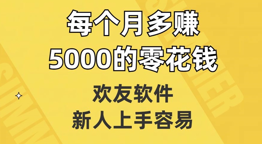 欢友软件，新人上手容易，每个月多赚5000的零花钱【揭秘】-氢气球网创资源库