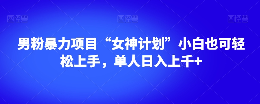 男粉暴力项目“女神计划”小白也可轻松上手，单人日入上千+【揭秘】-氢气球网创资源库