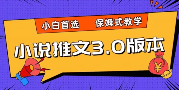 小说推文3.0玩法，日入两千+，保姆式教学，小白首选【揭秘】-氢气球网创资源库