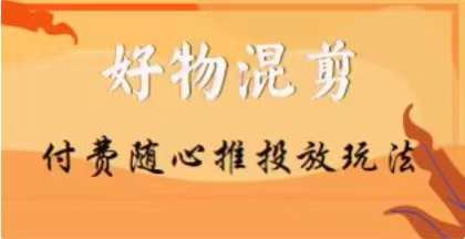 【万三】好物混剪付费随心推投放玩法，随心投放小课抖音教程-氢气球网创资源库