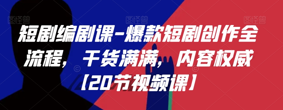 短剧编剧课-爆款短剧创作全流程，干货满满，内容权威【20节视频课】-氢气球网创资源库