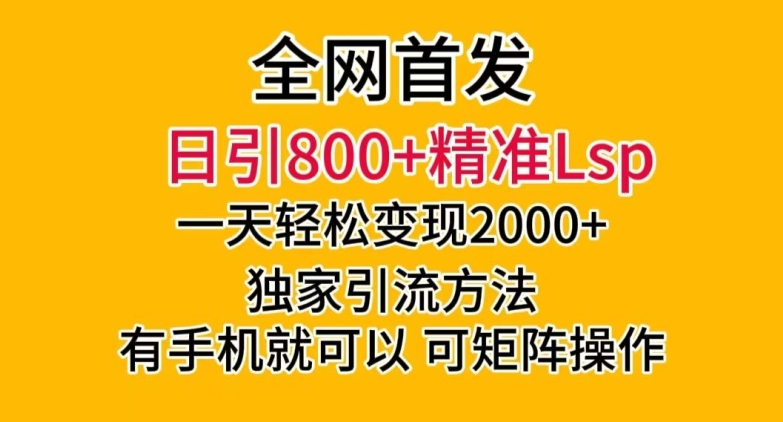 全网首发！日引800+精准老色批，一天变现2000+，独家引流方法，可矩阵操作【揭秘】-氢气球网创资源库