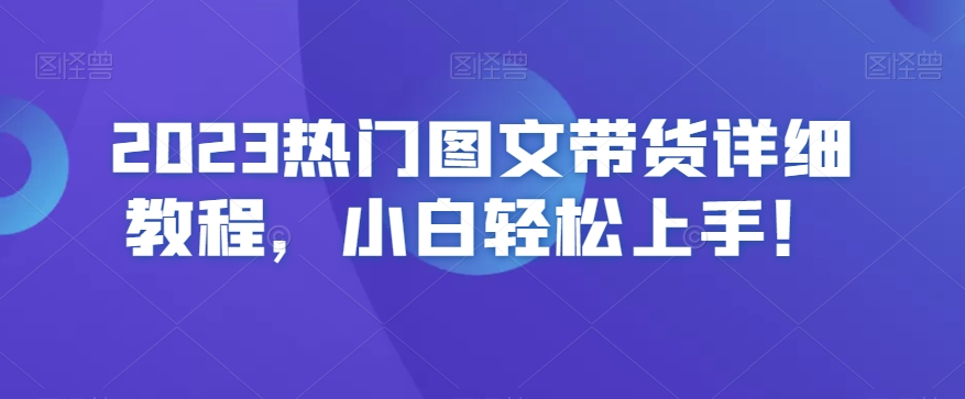2023热门图文带货详细教程，小白轻松上手！-氢气球网创资源库