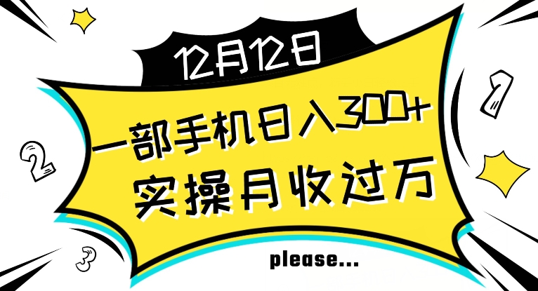 【全网变现首发】新手实操单号日入500+，渠道收益稳定，项目可批量放大【揭秘】-氢气球网创资源库