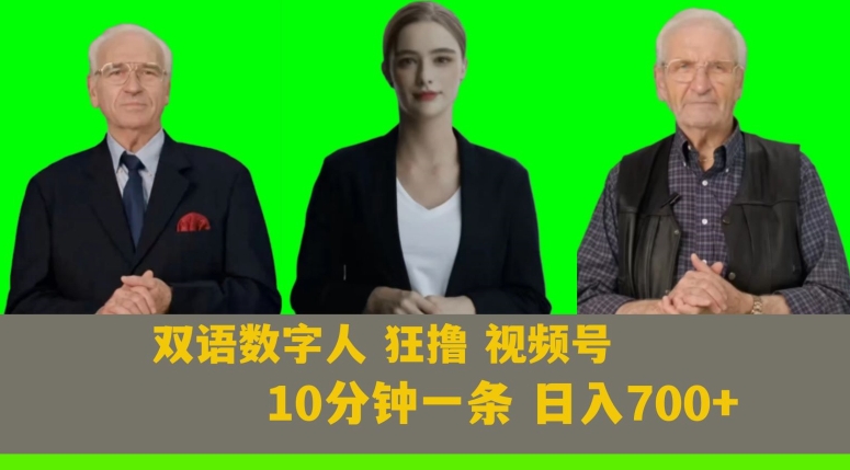 Ai生成双语数字人狂撸视频号，日入700+内附251G素材【揭秘】-氢气球网创资源库