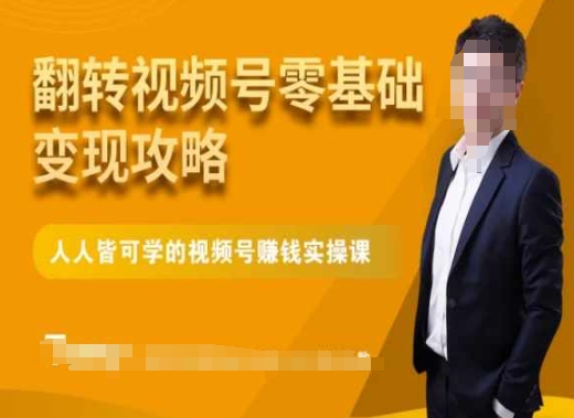 微信视频号零基础变现攻略，人人皆可学的视频号赚钱实操课-氢气球网创资源库