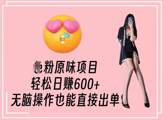 男粉原味项目，轻松日赚800+，无脑操作也能直接出单【揭秘】-氢气球网创资源库