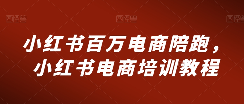 小红书百万电商陪跑，小红书电商培训教程-氢气球网创资源库