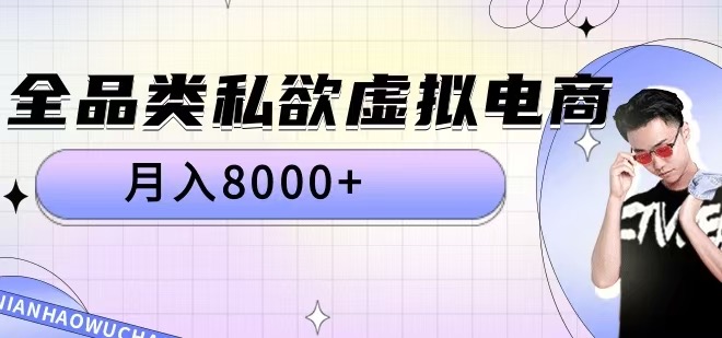 全品类私欲虚拟电商，月入8000+【揭秘】-氢气球网创资源库