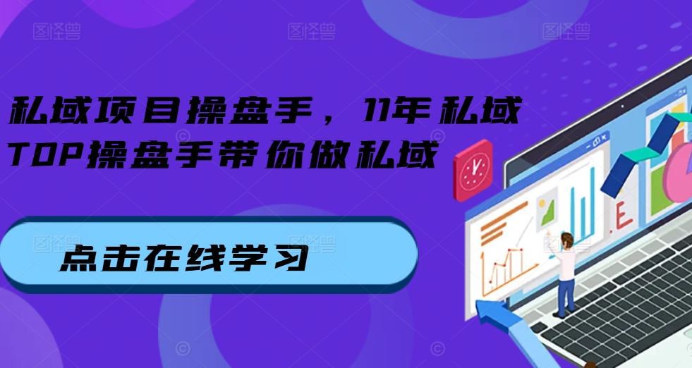 私域项目操盘手，11年私域TOP操盘手带你做私域-氢气球网创资源库