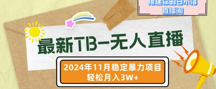 【最新TB-无人直播】11月最新，打造你的日不落直播间，轻松月入过W【揭秘】-氢气球网创资源库
