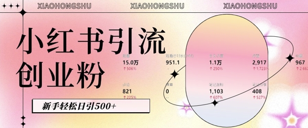 小红书私域引流无脑操作法：AI生成内容，粉丝自动转化，新手轻松日引500+创业粉-氢气球网创资源库