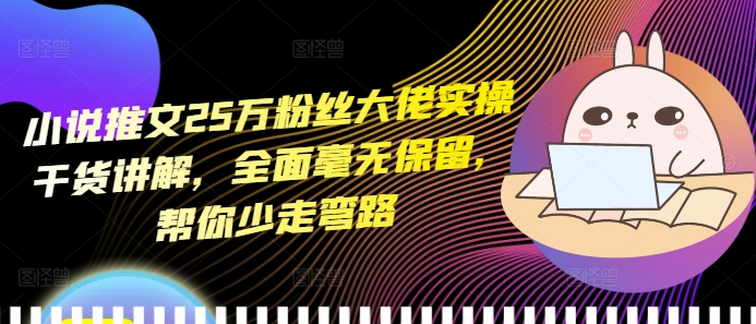 小说推文25万粉丝大佬实操干货讲解，全面毫无保留，帮你少走弯路-氢气球网创资源库