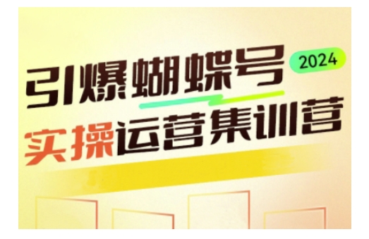 引爆蝴蝶号实操运营，助力你深度掌握蝴蝶号运营，实现高效实操，开启流量变现之路-氢气球网创资源库