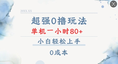 超强0撸玩法 录录数据 单机 一小时轻松80+ 小白轻松上手 简单0成本【仅揭秘】-氢气球网创资源库