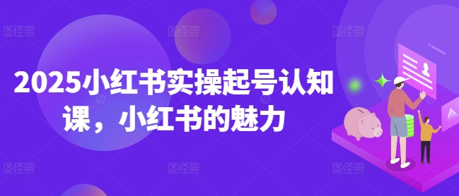 2025小红书实操起号认知课，小红书的魅力-氢气球网创资源库