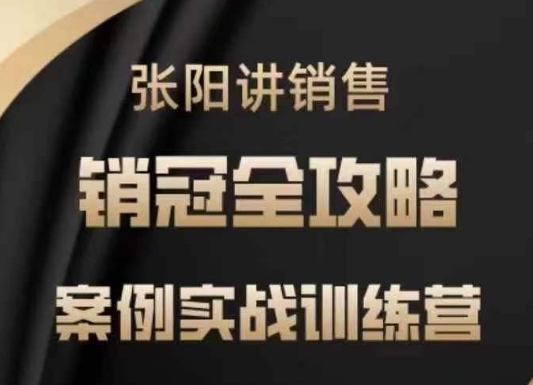 张阳讲销售实战训练营，​案例实战训练，销冠全攻略-氢气球网创资源库