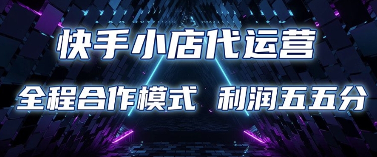 快手小店代运营 限时托管计划 合作模式 利润五五分成【揭秘】-氢气球网创资源库