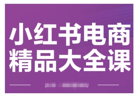 小红书电商精品大全课，快速掌握小红书运营技巧，实现精准引流与爆单目标，轻松玩转小红书电商-氢气球网创资源库