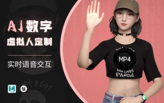 Ai数字人虚拟(智能体)实时语音交互特训营，​自行定制超写实角色AI数字人交互技术-氢气球网创资源库