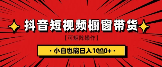 抖音短视频食品橱窗带货，小白轻松上手日入1k+【揭秘】-氢气球网创资源库