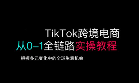 TikTok跨境电商从0-1全链路全方位实操教程，把握多元变化中的全球生意机会-氢气球网创资源库