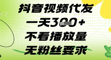 抖音视频代发一天3张+，不看播放量，无粉丝要求【揭秘】-氢气球网创资源库