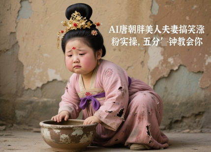 AI唐朝胖美人夫妻搞笑涨粉实操，五分钟教会你-氢气球网创资源库