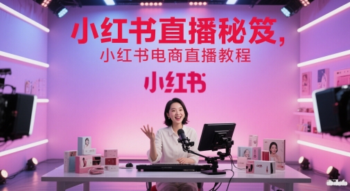 小红书直播秘笈，小红书电商直播教程-氢气球网创资源库