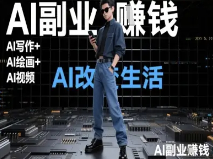 AI改变生活（Ai写作+AI绘画+Ai视频），AI副业挣钱-氢气球网创资源库