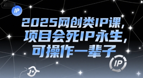 2025网创类IP课，项目会死IP永生，可操作一辈子-氢气球网创资源库